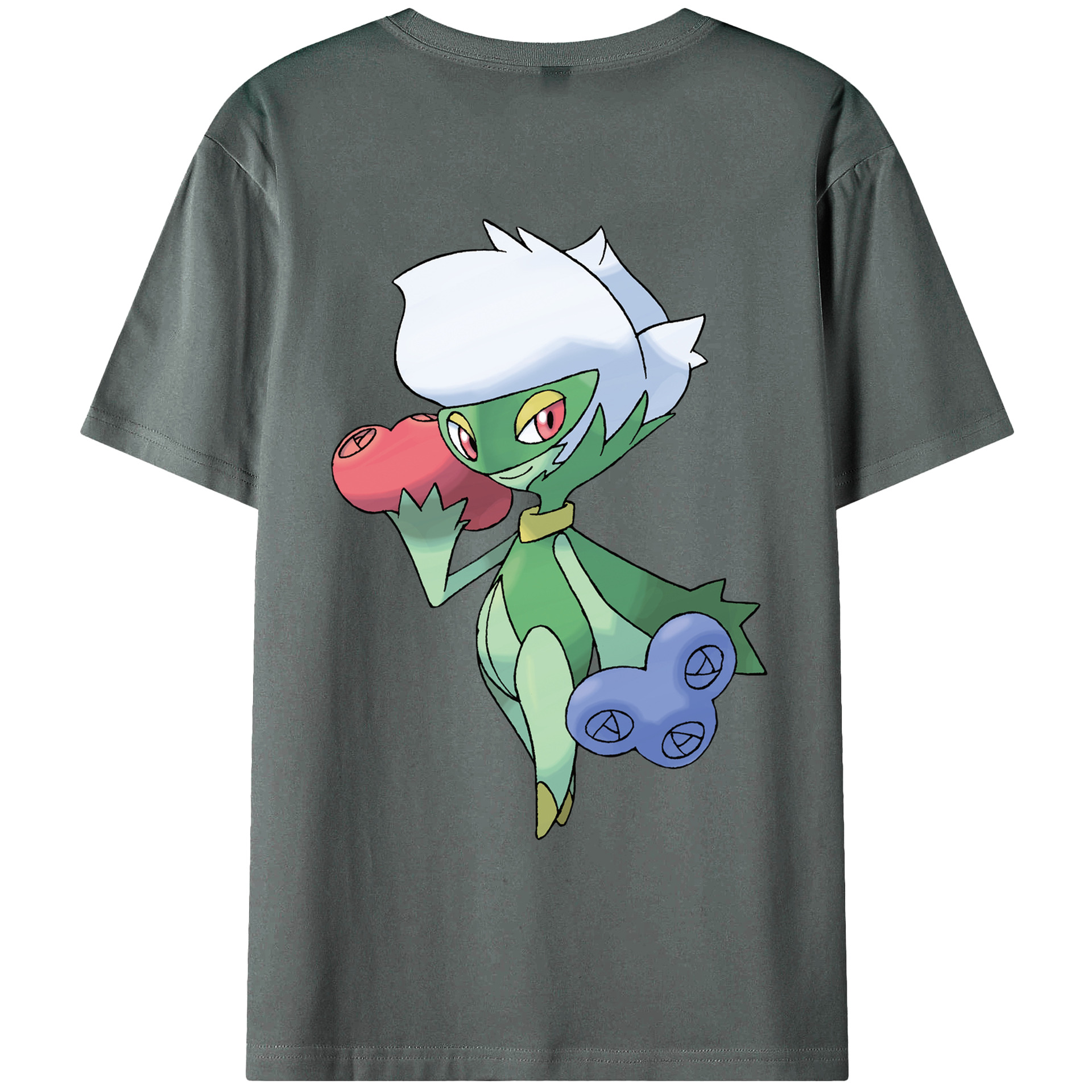 （画像用） ポケットモンスター Pokémon 綿100％ メンズ半袖Tシャツ（バックプリント） 通気性